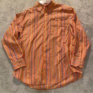 Orvis Shirt Men’s Medium Oran Striped Cotton Long Sleeve Button Down